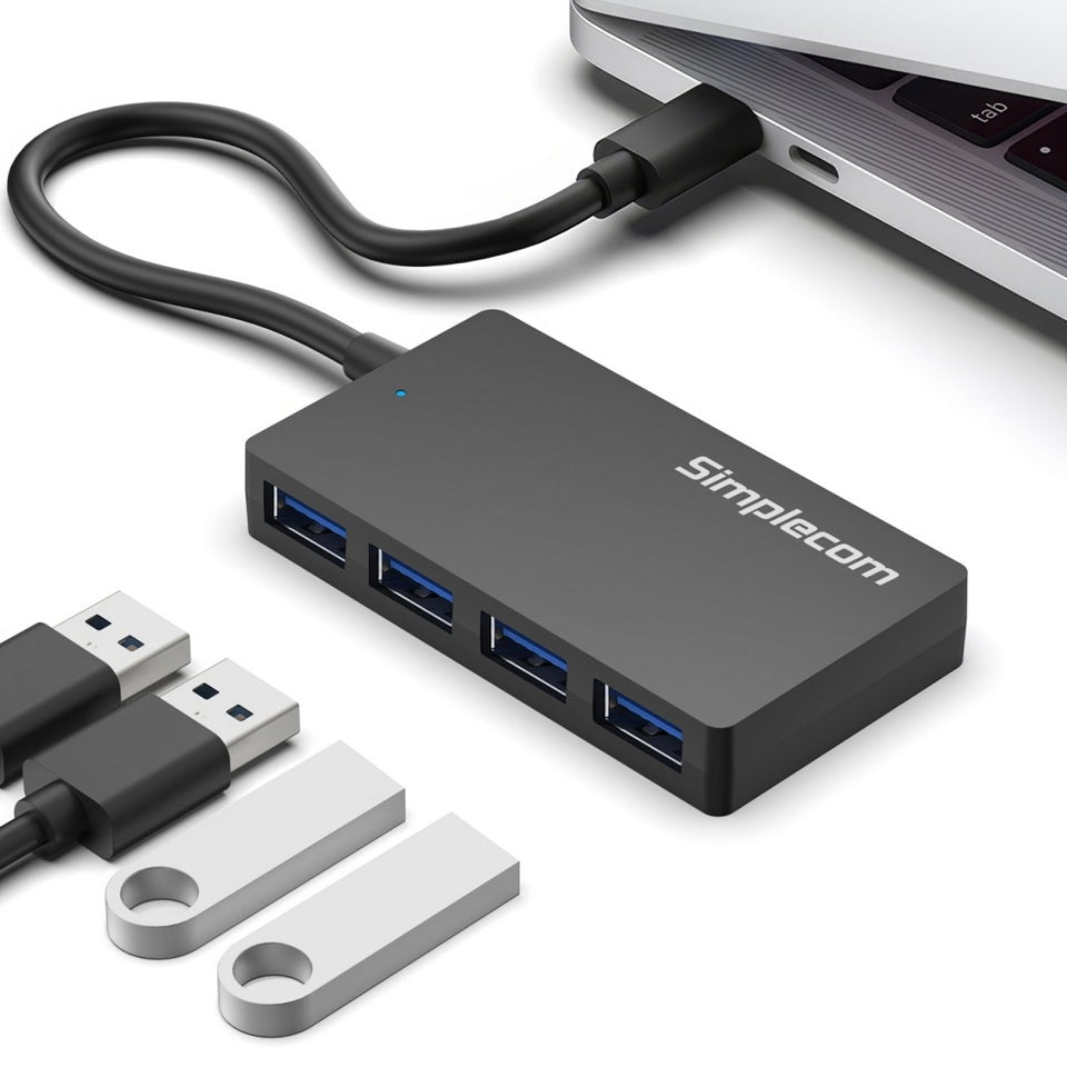 Simplecom CH350 SuperSpeed USB-C to 4xtUSB-A Hub USB 3.2 Gen1, 5Gbps, plug  play, bus-powered, AB... - Image 3