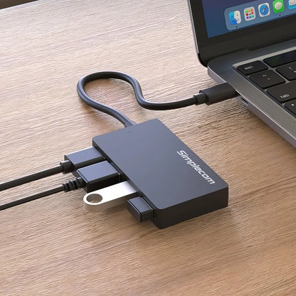 Simplecom CH350 SuperSpeed USB-C to 4xtUSB-A Hub USB 3.2 Gen1, 5Gbps, plug  play, bus-powered, AB... - Image 4