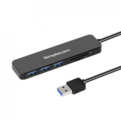 (LS)Simplecom CH365 SuperSpeed 3 Port USB 3.0 (USB 3.2 Gen 1) Hub with SD MicroSD Card Reader - U...