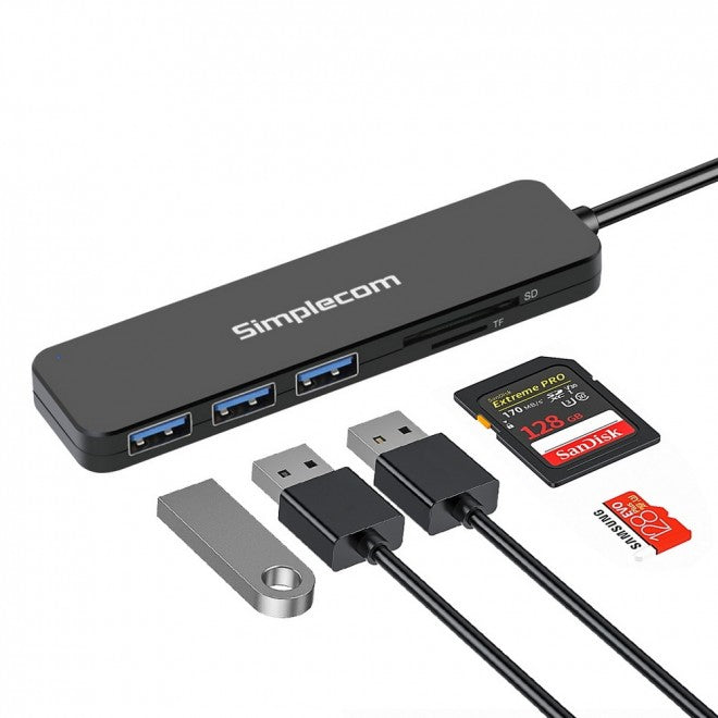 (LS)Simplecom CH365 SuperSpeed 3 Port USB 3.0 (USB 3.2 Gen 1) Hub with SD MicroSD Card Reader - U... - Image 3