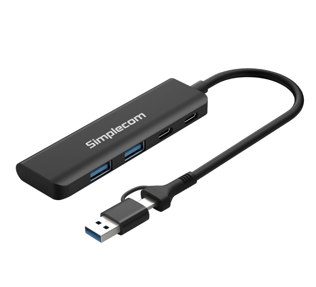 Simplecom CH385 SuperSpeed USB-A and USB-C 4-Port Combo Hub USB 3.2 Gen 1 (2x USB-A and 2x USB-C...