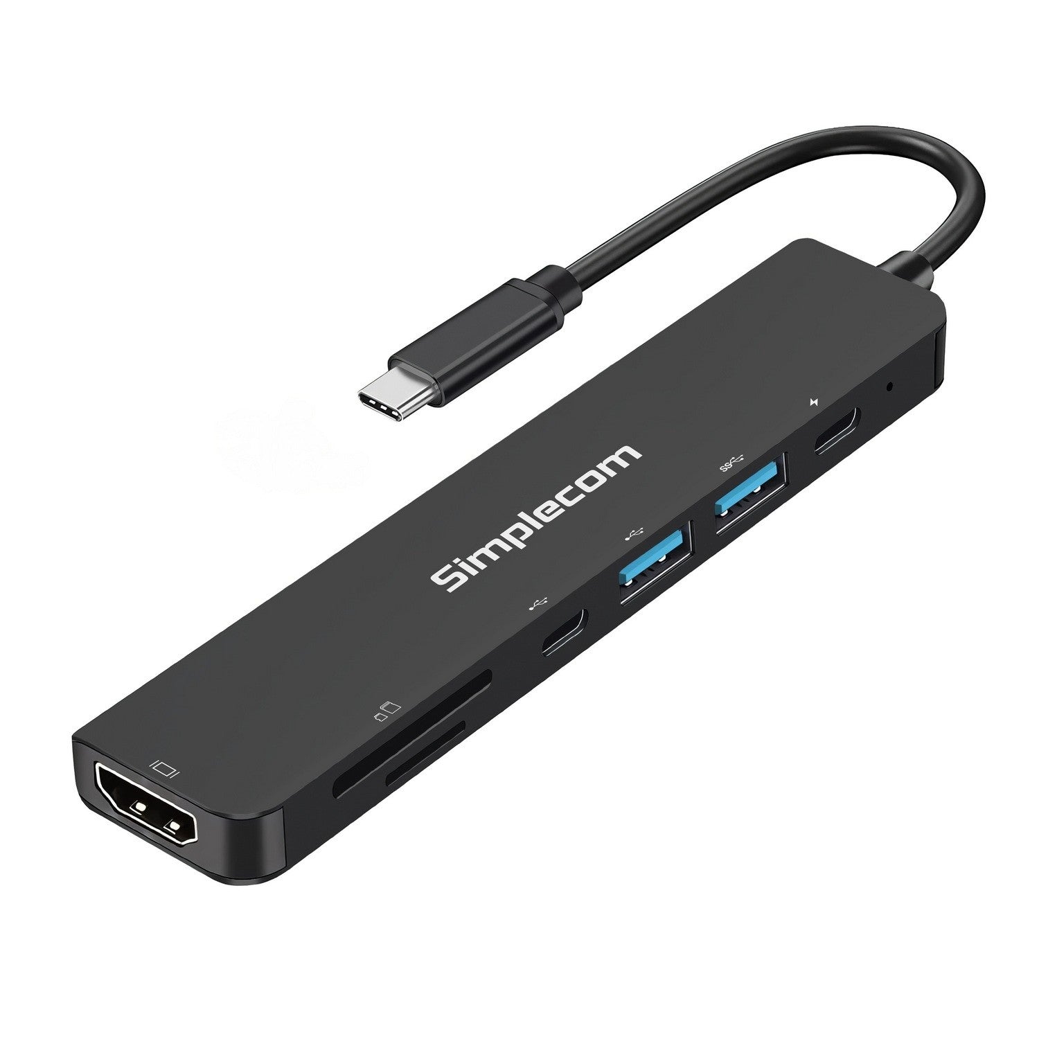 Simplecom CH547 USB-C 7-in-1 Multiport Adapter USB Hub HDMI Card Reader PD - USB, Bluetooth  IEEE - Image 2