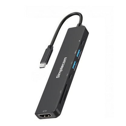 Simplecom CH547 USB-C 7-in-1 Multiport Adapter USB Hub HDMI Card Reader PD - USB, Bluetooth  IEEE - Image 3