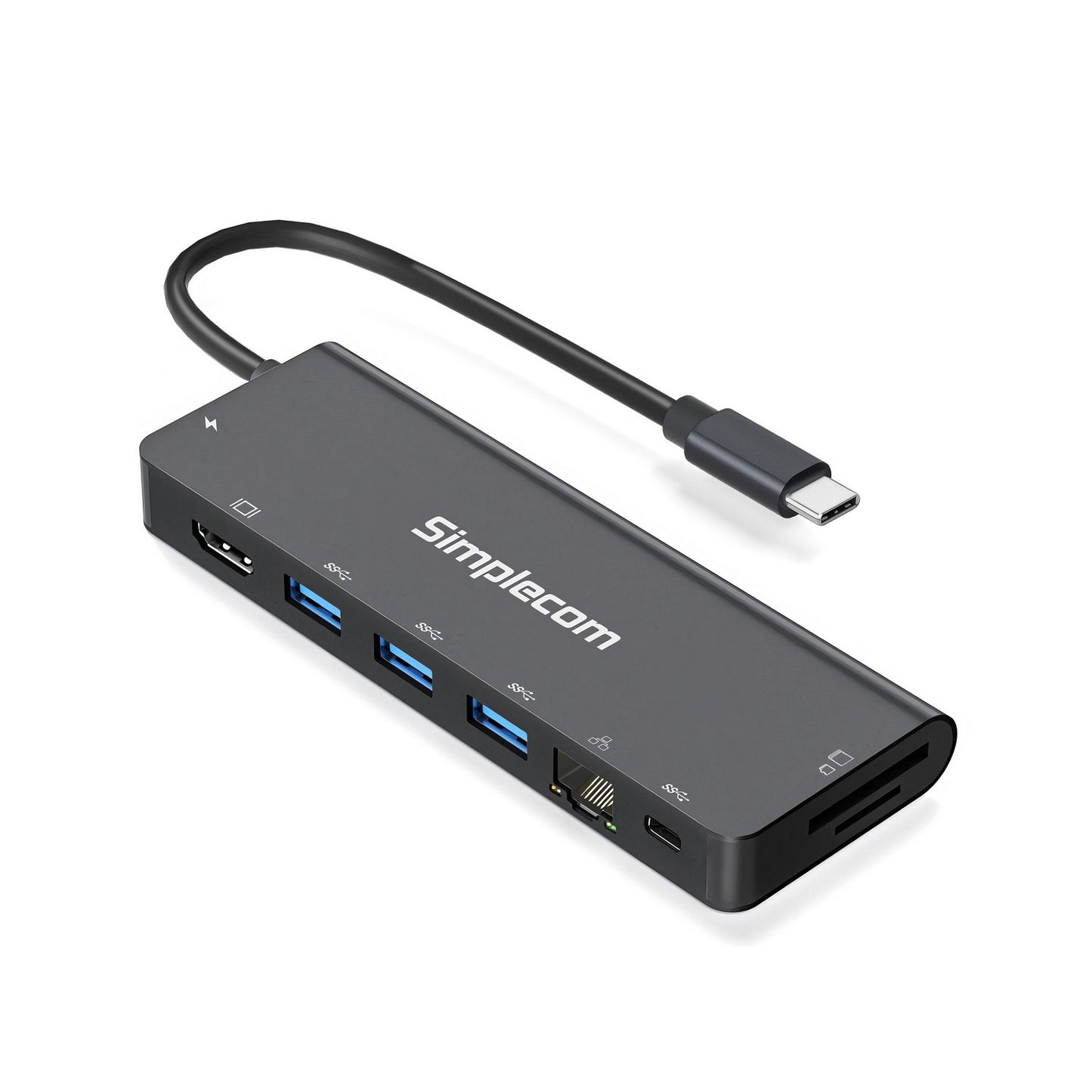 Simplecom CHT590 USB-C SuperSpeed 9-in-1 Multiport Docking Station HDMI 2.0 - Notebook Accessories