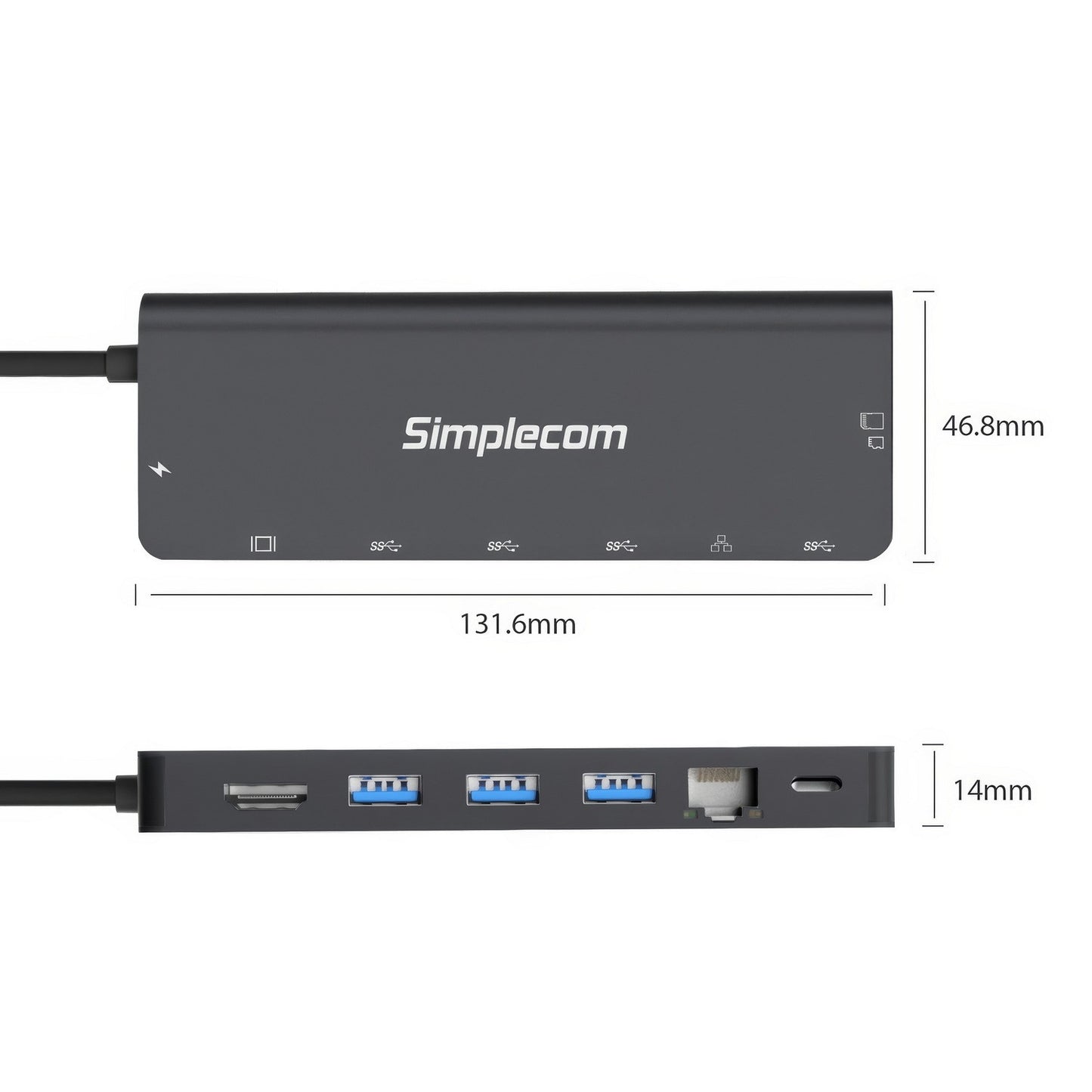 Simplecom CHT590 USB-C SuperSpeed 9-in-1 Multiport Docking Station HDMI 2.0 - Notebook Accessories - Image 3