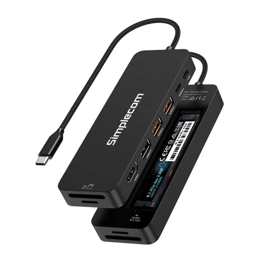 (LS)Simplecom CHT595 9-in-1 USB-C Multiport Docking Station with NVMe M.2 Enclosure 2xUSB-A 10Gbp...