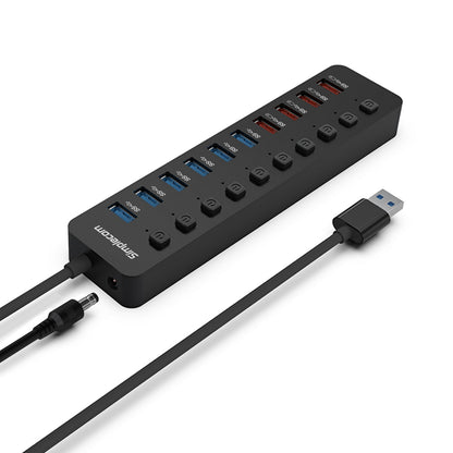 Simplecom CHU810 48W 10-Port USB 3.0 Hub and Charger with Individual Switches 12V/4A Power Adapte... - Image 2