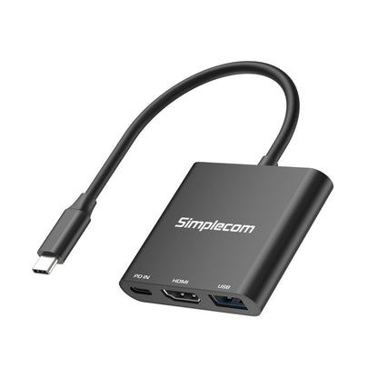 Simplecom DA320 USB-C 3-In-1 Adapter USB 3.2 Gen 1 5Gbps PD HDMI 2.0 4K@60Hz - USB, Bluetooth  IEEE - Image 2