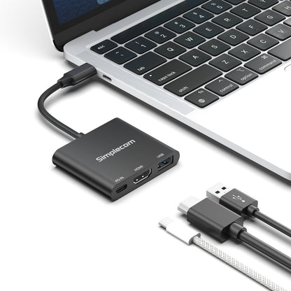 Simplecom DA320 USB-C 3-In-1 Adapter USB 3.2 Gen 1 5Gbps PD HDMI 2.0 4K@60Hz - USB, Bluetooth  IEEE - Image 3
