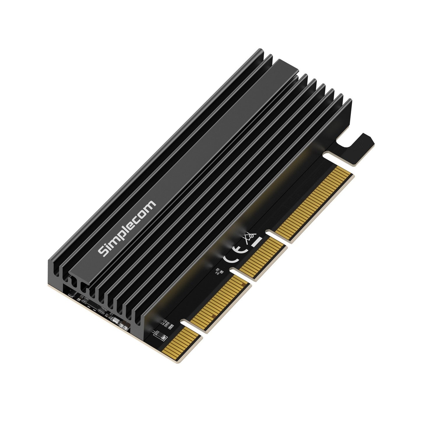 Simplecom EC415B NVMe M.2 SSD to PCIe x4 x8 x16 Expansion Card with Aluminium Heat Sink Black - H...
