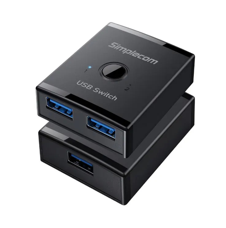 Simplecom KM125 Bi-Directional 2-Way USB 3.0 Switch 1 In 2 Out (2 In 1 Out) 5Gbps  Ideal for shar...