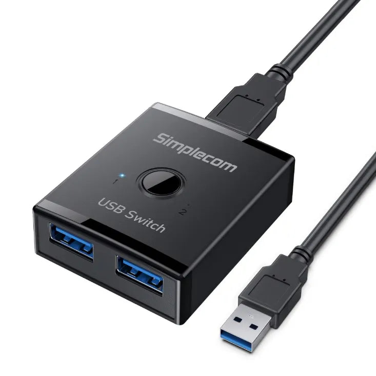 Simplecom KM125 Bi-Directional 2-Way USB 3.0 Switch 1 In 2 Out (2 In 1 Out) 5Gbps  Ideal for shar... - Image 2