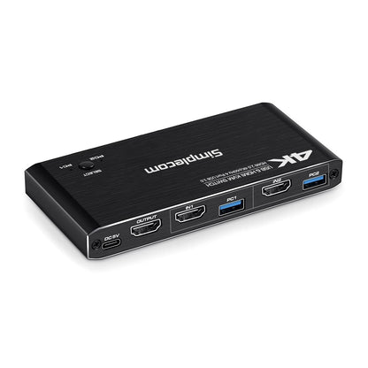 Simplecom KM420 2-Port HDMI KVM Switch HDMI 2.0 4K@60Hz 4-Port USB 3.0 Hub 5Gbps - USB, Bluetooth... - Image 3