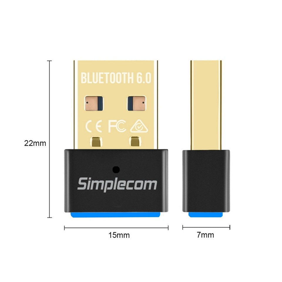 Simplecom NB600 USB Bluetooth 6.0 Adapter Wireless Dongle - USB, Bluetooth  IEEE - Image 2