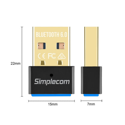 Simplecom NB600 USB Bluetooth 6.0 Adapter Wireless Dongle - USB, Bluetooth  IEEE - Image 2