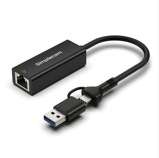 Simplecom NU315C SuperSpeed USB-C and USB-A to Gigabit Ethernet Adapter - Network - Consumer