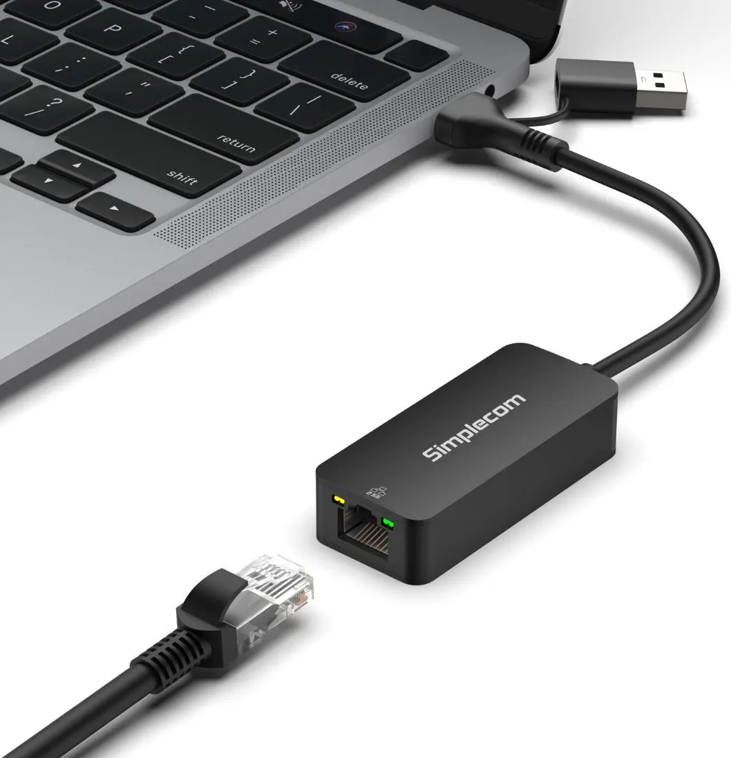 Simplecom NU405C SuperSpeed USB-C and USB-A to 2.5G Ethernet Network Adapter 2.5Gbps LAN - Networ... - Image 2
