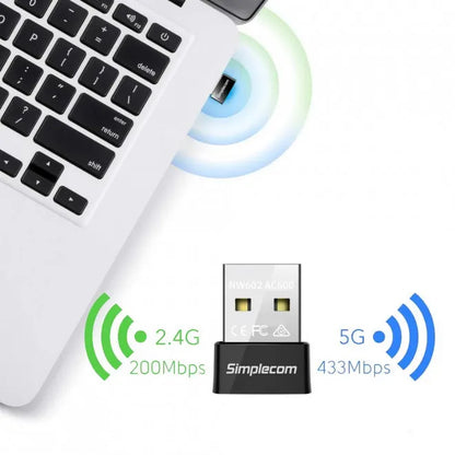 Simplecom NW602 AC600 Dual Band Nano USB WiFi Wireless Adapter - Network - Consumer - Image 3