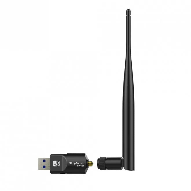 Simplecom NW621 AC1200 WiFi Dual Band USB Adapter with 5dBi High Gain Antenna - Network - Consumer - Image 2