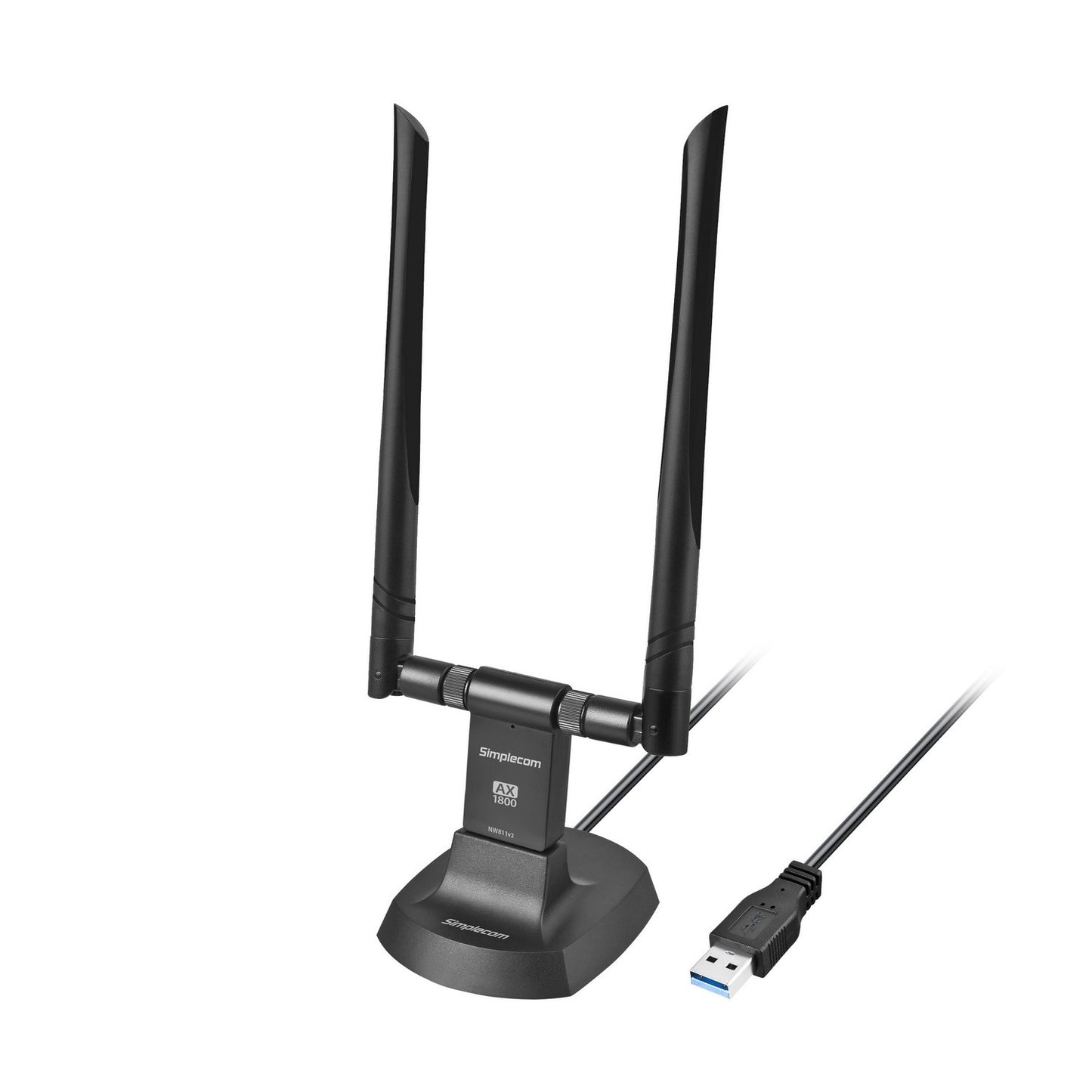 (LS)Simplecom NW811v2 AX1800 Dual Band WiFi 6 USB Adapter 802.11ax with 2x 5dBi High Gain Antenna... - Image 2