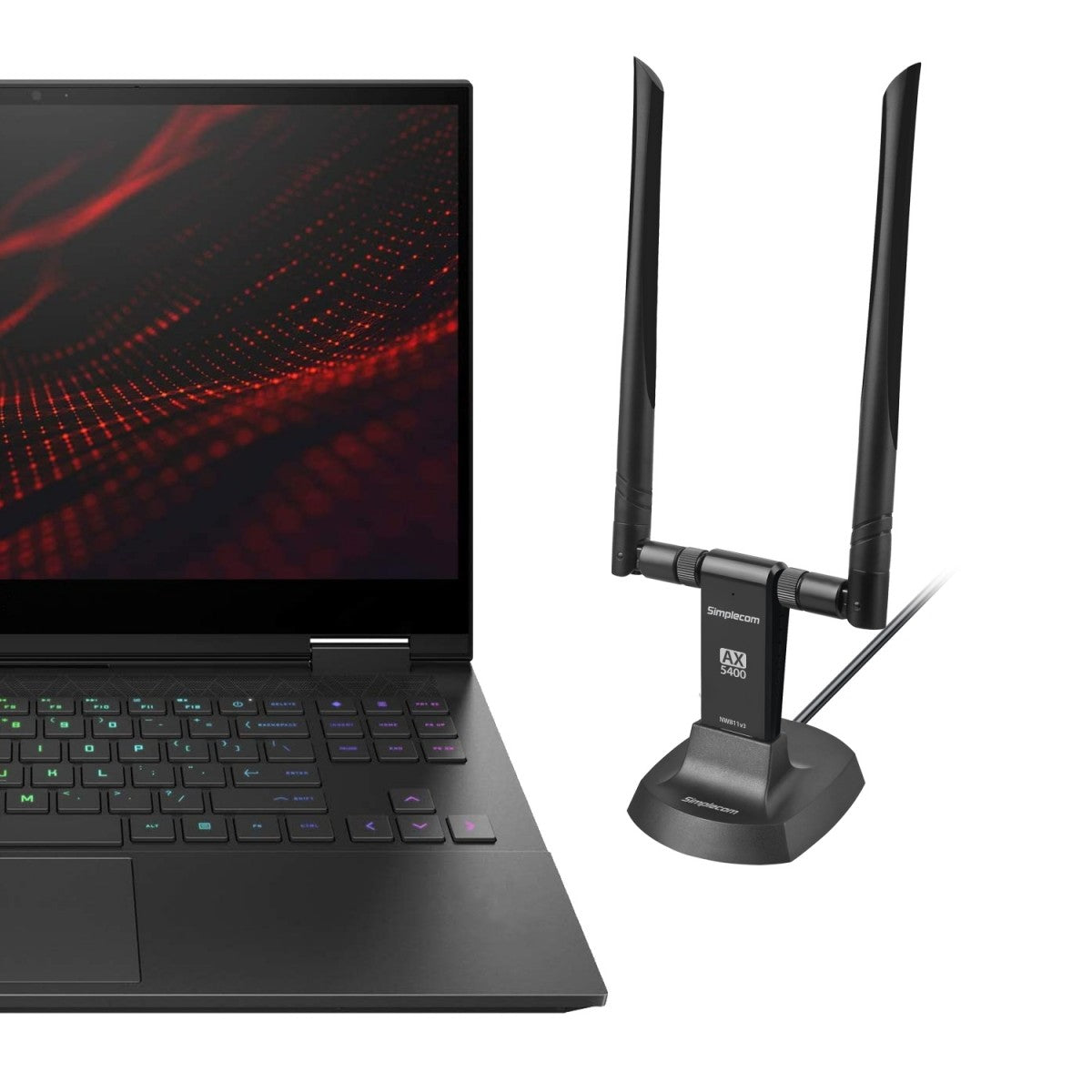 Simplecom NW811v3 AX5400 Tri-Band WiFi 6E USB Adapter with 2x 5dBi High Gain Antennas - Network... - Image 4