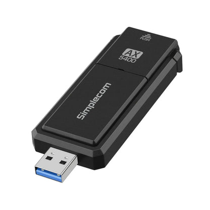 Simplecom NW812v2 AX5400 Tri-Band WiFi 6E USB Adapter, USB 3.2, AX5400, 2.4/5/6GHz, up to 2402Mbp...