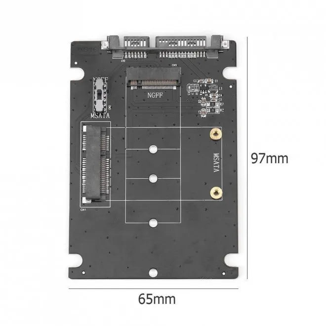 (LS)Simplecom SA207 mSATA + M.2 (NGFF) to SATA 2 In 1 Combo Adapter - Hard Drives - External - Image 2
