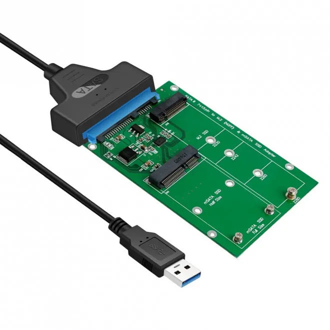 (LS)Simplecom SA221 USB 3.0 to mSATA + NGFF M.2 (B Key) SSD 2 in 1 Combo Adapter - Hard Drives...
