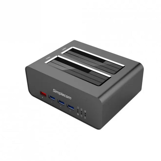 (LS)Simplecom SD352 USB 3.0 to Dual SATA Aluminium Docking Station with 3-Port Hub and 1 Port 2.1...