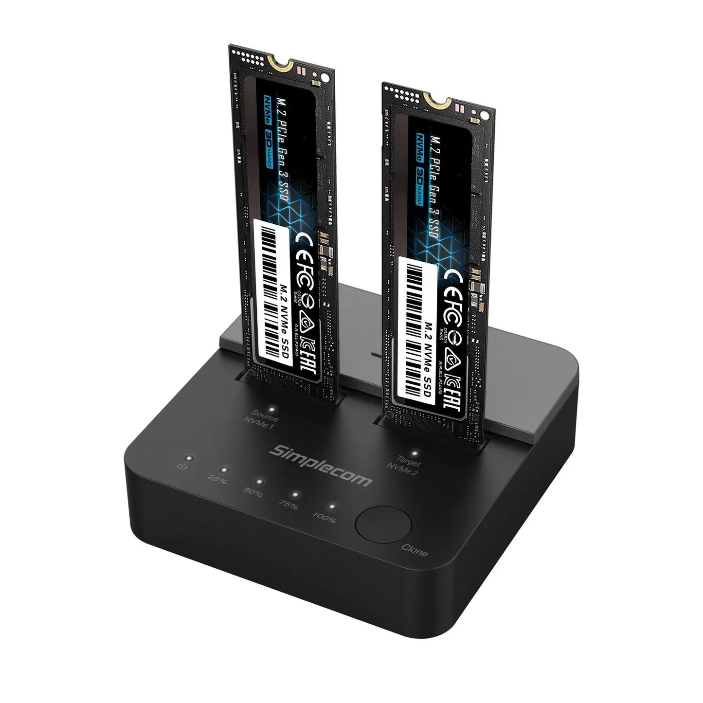 (LS)Simplecom SD550v2 USB 3.2 Gen2x2 to Dual Bay NVMe M.2 SSD Docking Station Duplicator Offline...