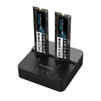 (LS)Simplecom SD550v2 USB 3.2 Gen2x2 to Dual Bay NVMe M.2 SSD Docking Station Duplicator Offline...