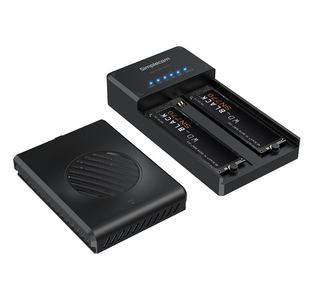 Simplecom SD560 Dual Bay NVMe M.2 SSD Enclosure Offline Clone Docking Station USB 3.2 Gen2 10Gbps... - Image 2