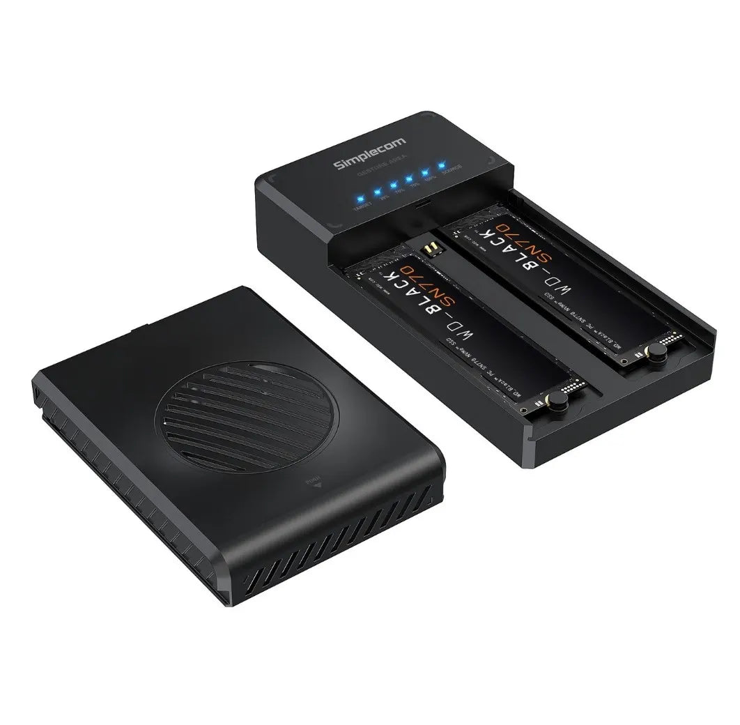 Simplecom SD560 Dual Bay NVMe M.2 SSD Enclosure Offline Clone Docking Station USB 3.2 Gen2 10Gbps... - Image 2