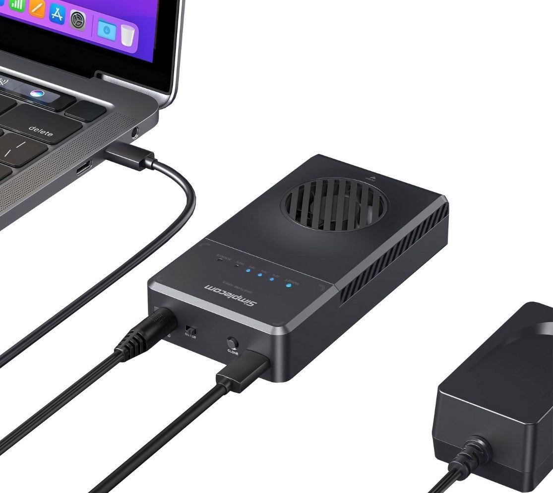 Simplecom SD560 Dual Bay NVMe M.2 SSD Enclosure Offline Clone Docking Station USB 3.2 Gen2 10Gbps... - Image 4