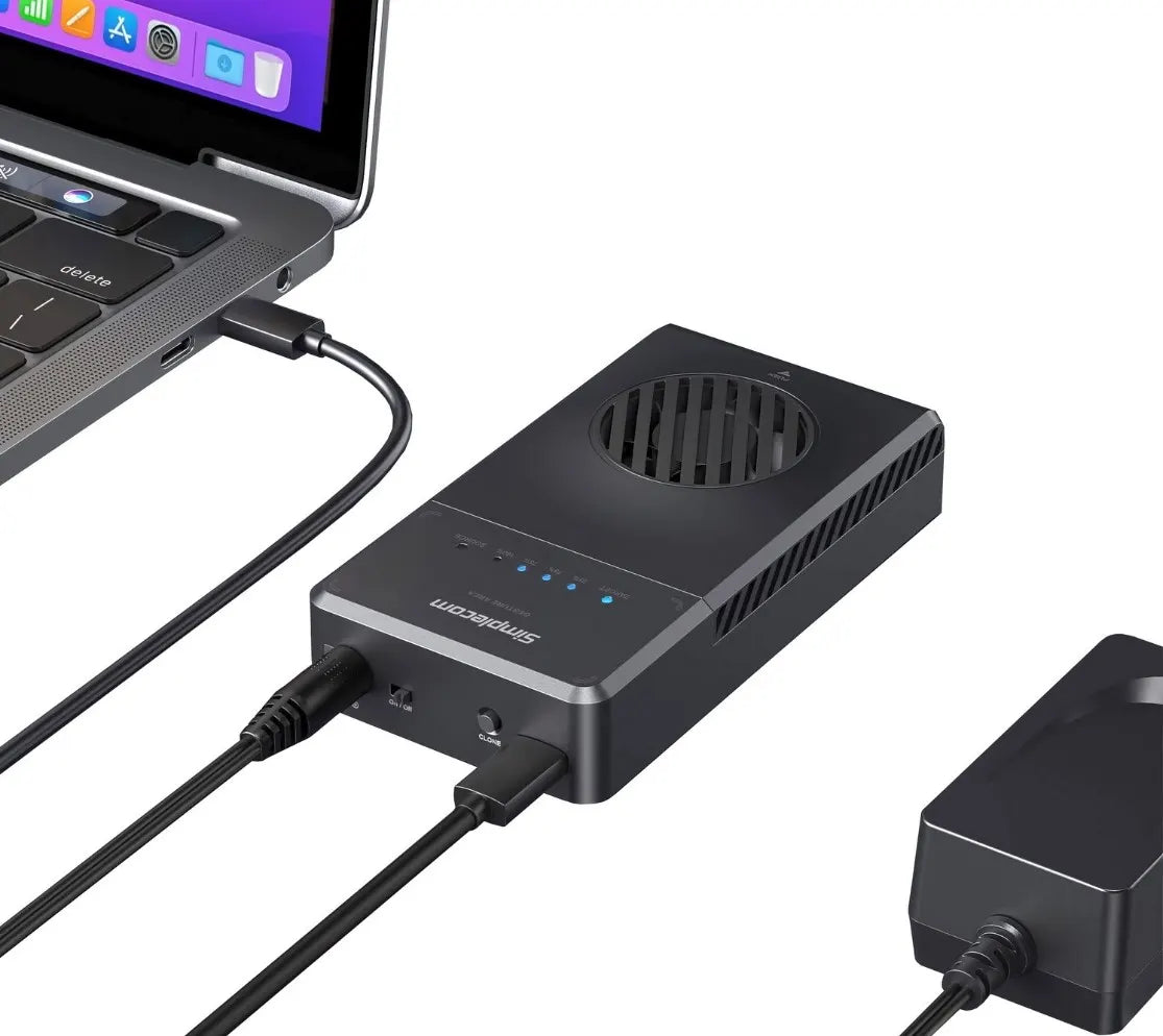 Simplecom SD560 Dual Bay NVMe M.2 SSD Enclosure Offline Clone Docking Station USB 3.2 Gen2 10Gbps... - Image 4
