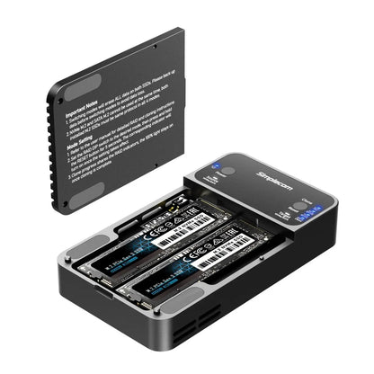 Simplecom SD562 Dual-Bay NVMe/SATA M.2 SSD RAID Enclosure with Offline Clone - Hard Drives - Exte... - Image 2