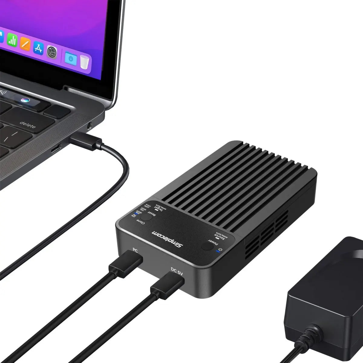 Simplecom SD562 Dual-Bay NVMe/SATA M.2 SSD RAID Enclosure with Offline Clone - Hard Drives - Exte... - Image 4
