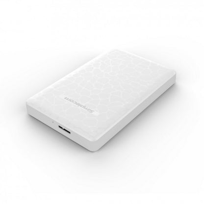 Simplecom SE101 Compact Tool-Free 2.5'' SATA to USB 3.0 HDD/SSD Enclosure White Compatible with 7...