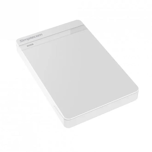 (LS)Simplecom SE203 Tool Free 2.5' SATA HDD SSD to USB 3.0 Hard Drive Enclosure - White Enclosure...
