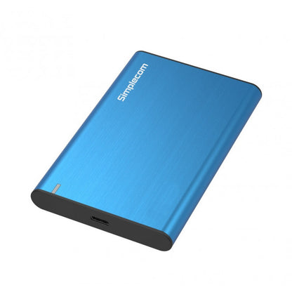 Simplecom SE221 Aluminium 2.5'' SATA HDD/SSD to USB 3.1 Enclosure Blue USB 3.1 Gen 1 support up t...
