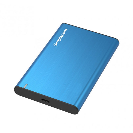 Simplecom SE221 Aluminium 2.5'' SATA HDD/SSD to USB 3.1 Enclosure Blue USB 3.1 Gen 1 support up t...