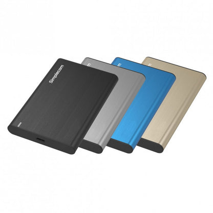 Simplecom SE221 Aluminium 2.5'' SATA HDD/SSD to USB 3.1 Enclosure Gold USB 3.1 Gen 1 support up to 5Gbps data transfer rate