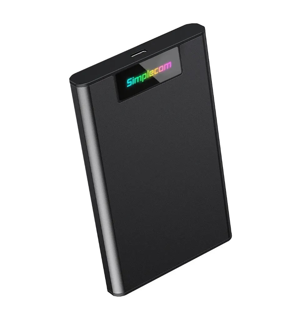 Simplecom SE239 Tool-free 2.5' SATA HDD SSD to USB-C Enclosure with RGB Lights USB 3.2 Gen 2 2 in... - Image 2
