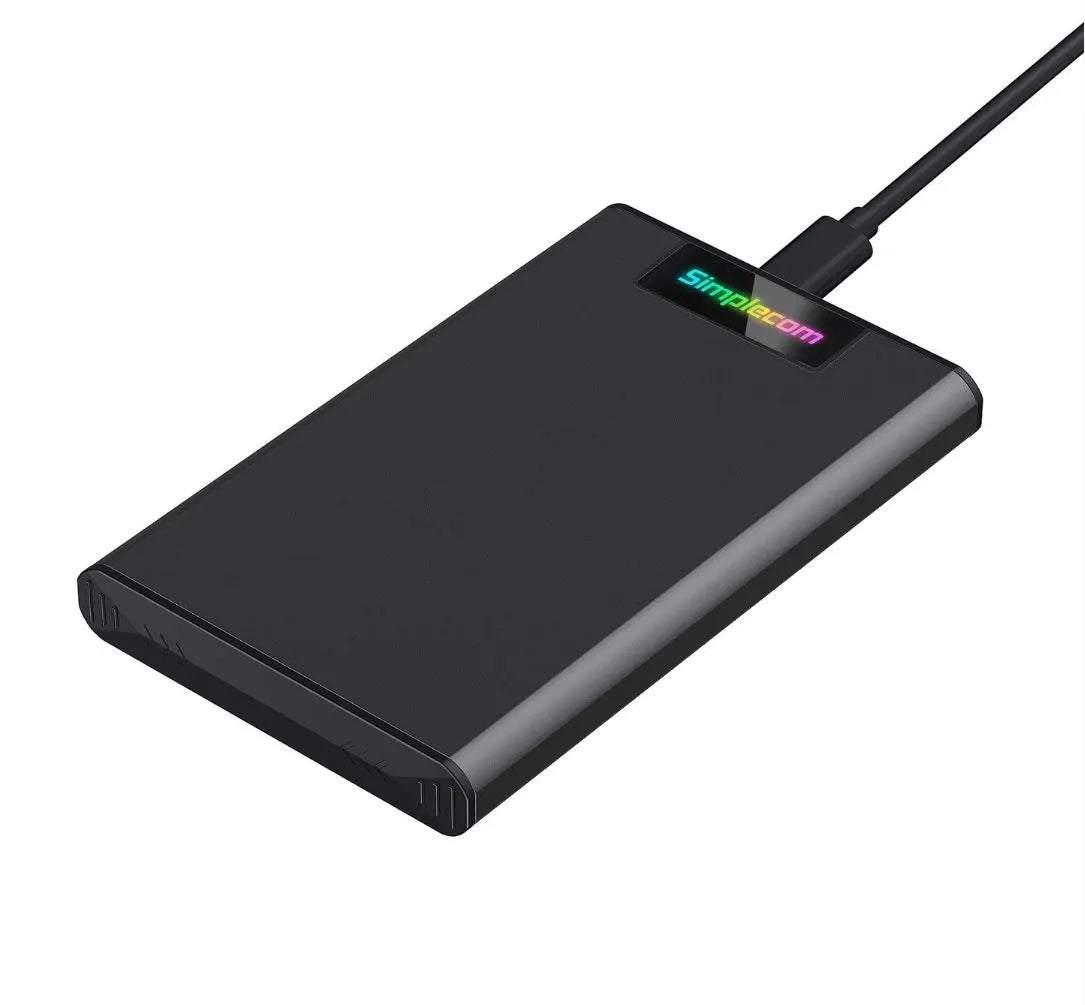 Simplecom SE239 Tool-free 2.5' SATA HDD SSD to USB-C Enclosure with RGB Lights USB 3.2 Gen 2 2 in... - Image 3