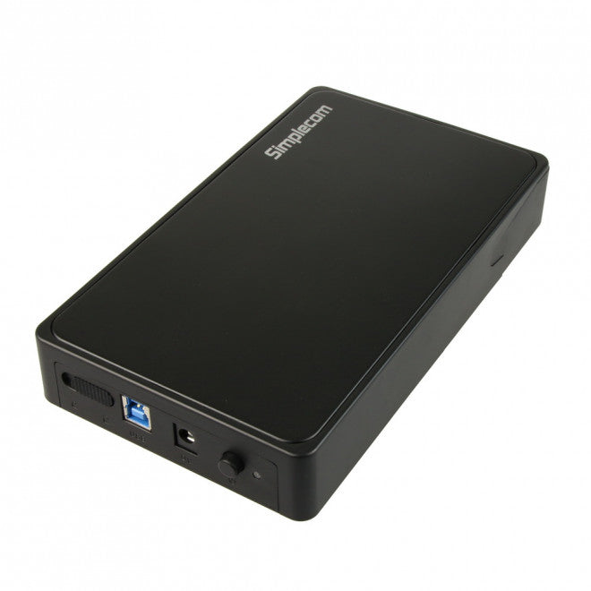 Simplecom SE325 Tool Free 3.5' SATA HDD to USB 3.0 Hard Drive Enclosure - Black Enclosure - Hard...