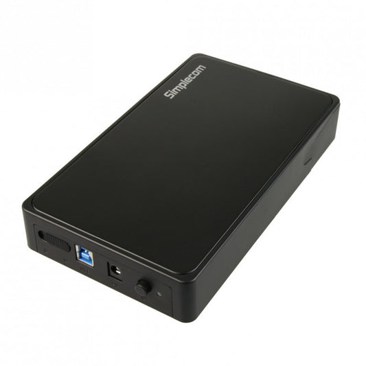 Simplecom SE325 Tool Free 3.5' SATA HDD to USB 3.0 Hard Drive Enclosure - Black Enclosure - Hard...