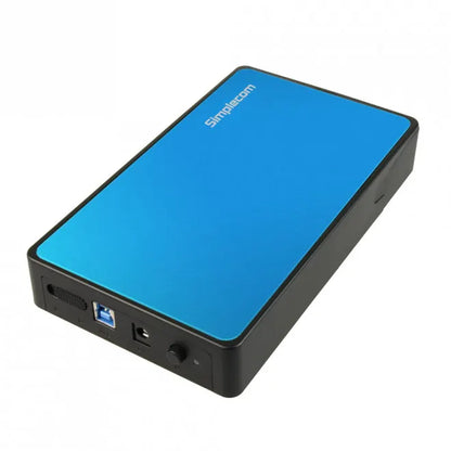 Simplecom SE325 Tool Free 3.5' SATA HDD to USB 3.0 Hard Drive Enclosure - Blue Enclosure - Hard D...
