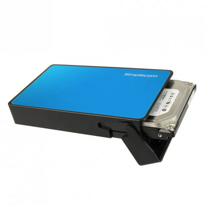 Simplecom SE325 Tool Free 3.5' SATA HDD to USB 3.0 Hard Drive Enclosure - Blue Enclosure - Hard D... - Image 2