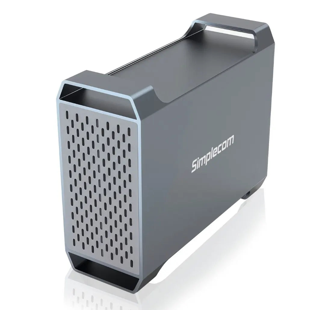 Simplecom SE482 SuperSpeed USB Dual Bay 3.5' SATA Hard Drive RAID Enclosure USB-C RAID 0/1, JBOD...