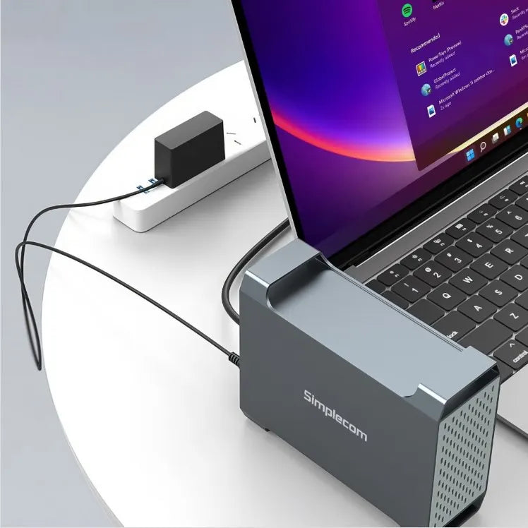 Simplecom SE482 SuperSpeed USB Dual Bay 3.5' SATA Hard Drive RAID Enclosure USB-C RAID 0/1, JBOD... - Image 3